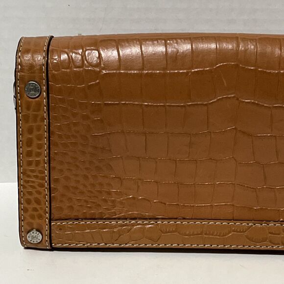 Stunning Michael Kors Alligator Print Leather Camel Handbag Chain Shoulder Bag - Picture 6 of 13